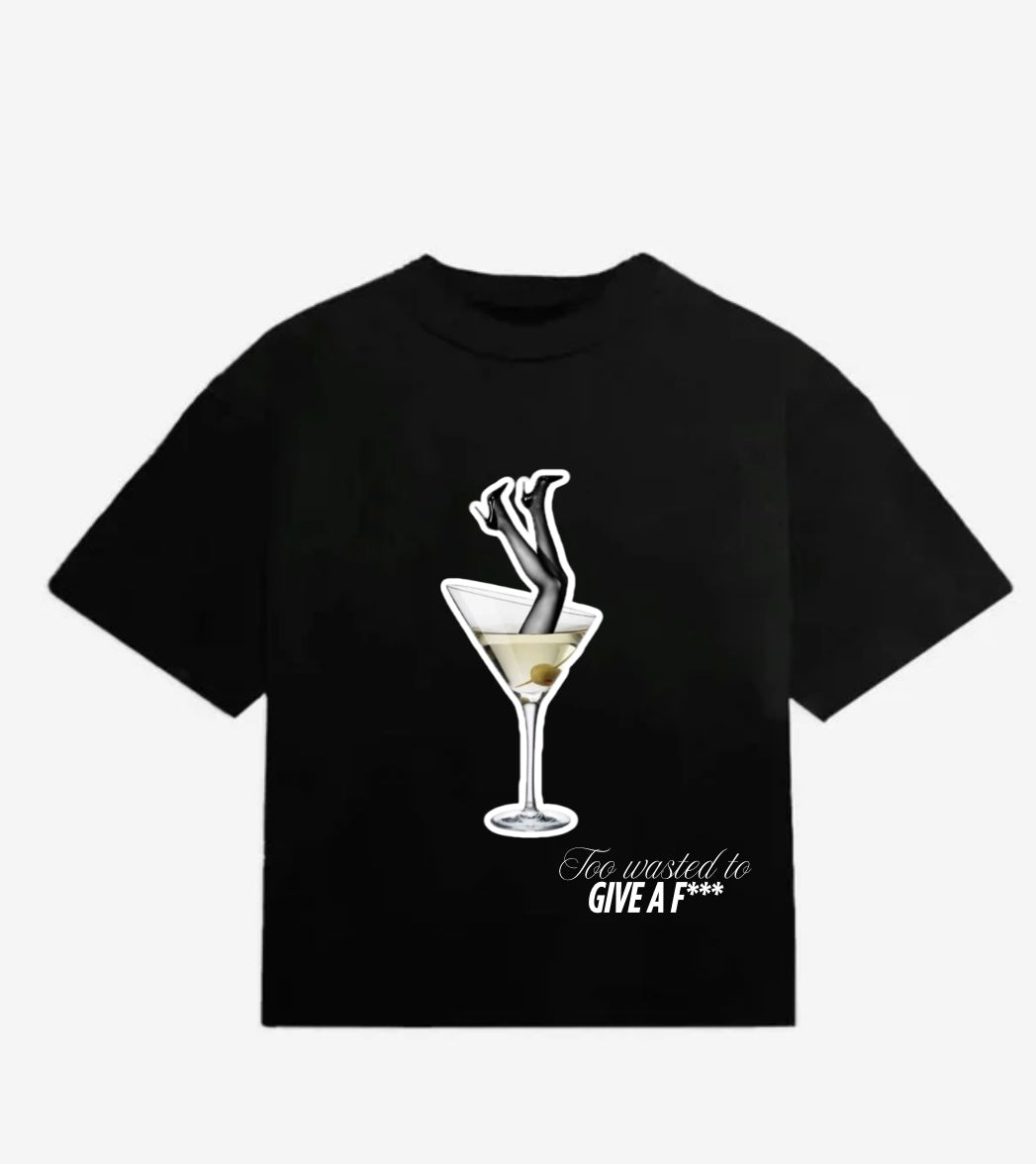 Too Wasted to give a F*** unisex boxy fit T-shirt