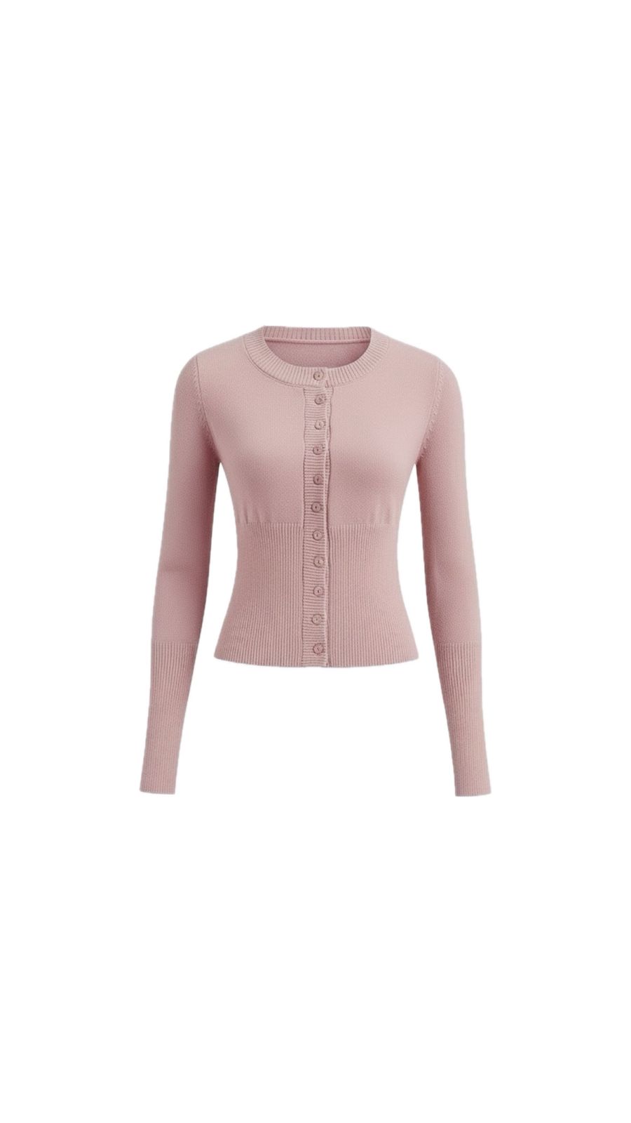 blush pink knit cardigan