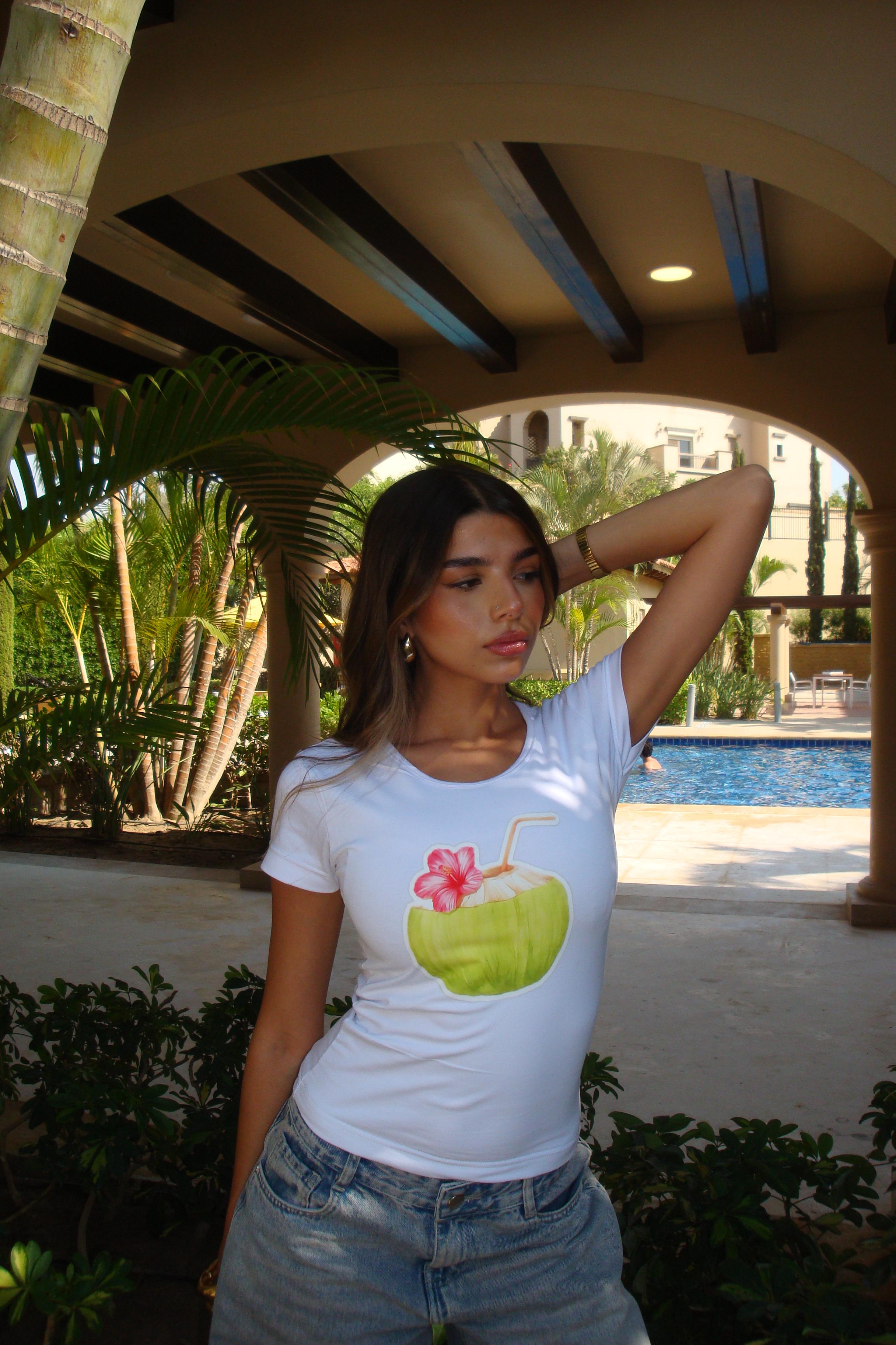 Tropical babe baby tee