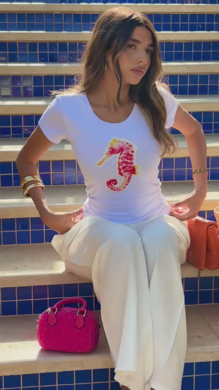Seahorse baby tee